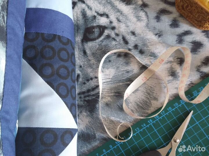 Ткань купон с изображением тигра хлопок бязь