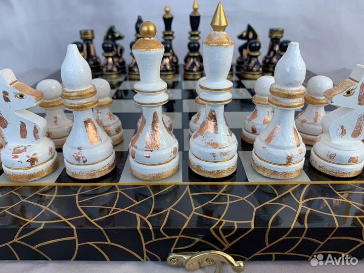 Шахматы подарочные, «Паутинка»,42 см.роспись