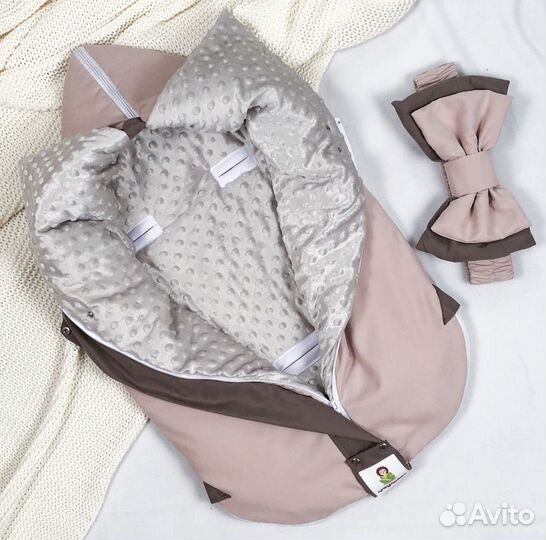 Конверт-одеяло мультикокон soft, пудровый
