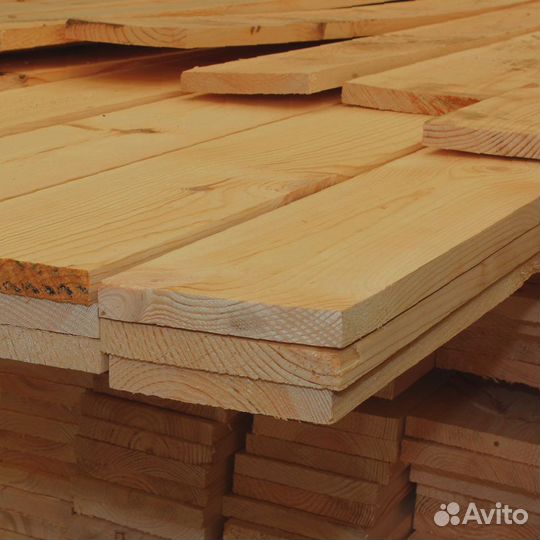 Доски лиственницы 50x140 мм, обработанные камерной сушкой
