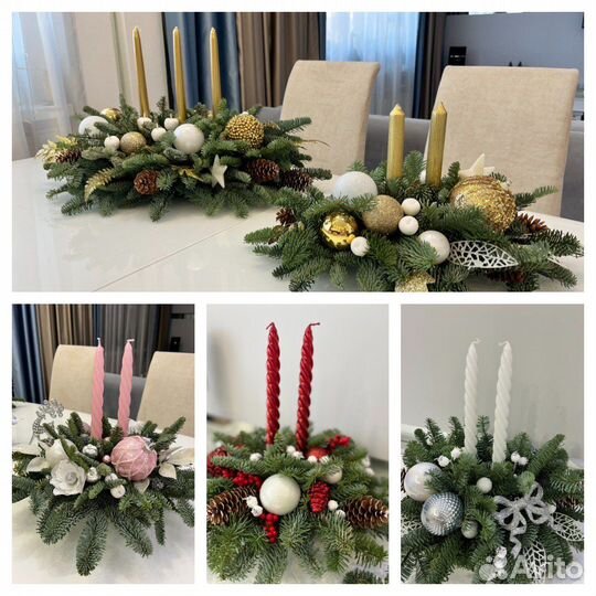 Новогодние композиции из нобилиса