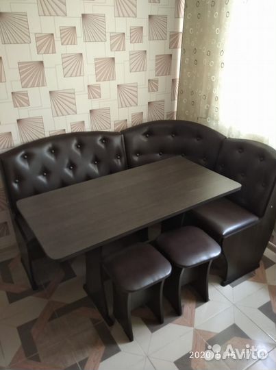 Кухонный уголок Ника-6 Пуговица Венге/Арабика