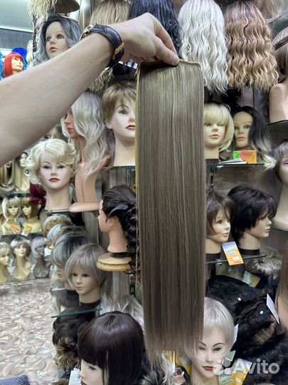 Хвост, синтетика, волосы, парики, трессы