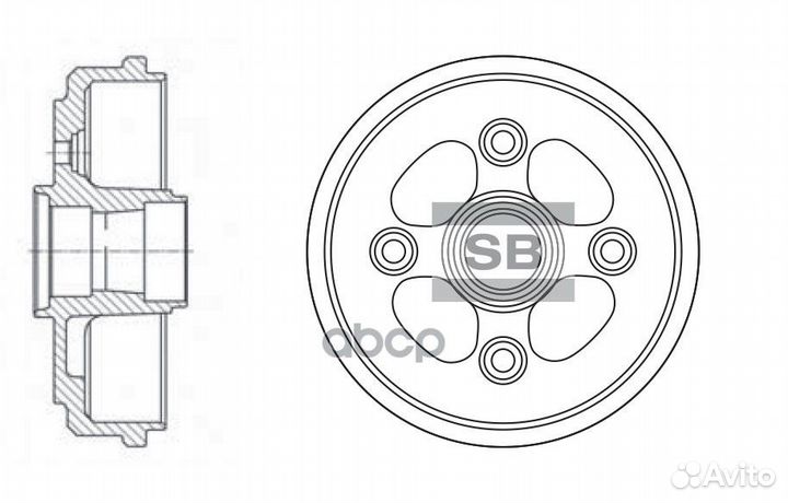 Барабан тормозной Daewoo Matiz 0.8/1.0 98 SD3011