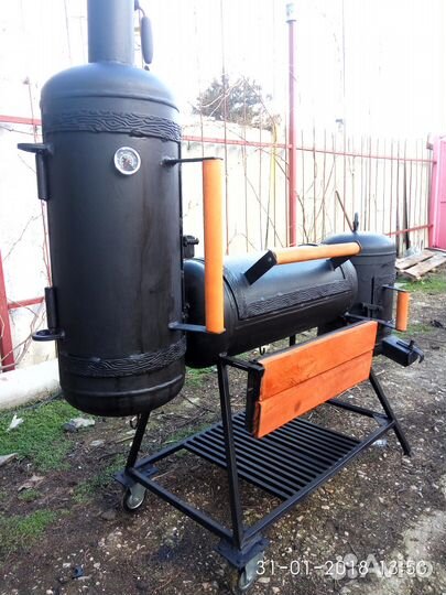 Мангал - коптильня, барбекю + казан 6 в 1