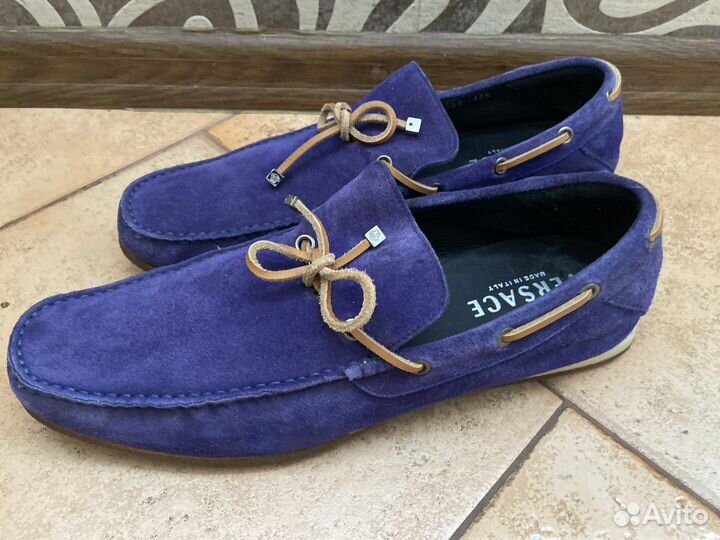 Versace замша мокасины