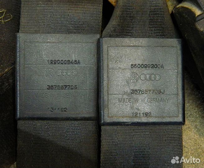 Ремни безопасности передние VW Passat B3