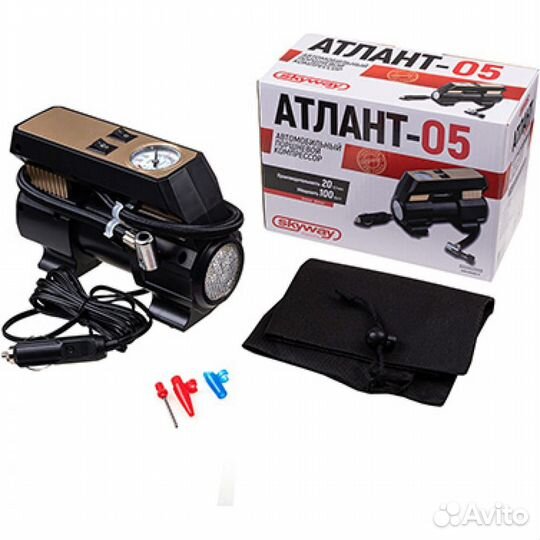 Пластиковый компрессор в прикуриватель skyway атла