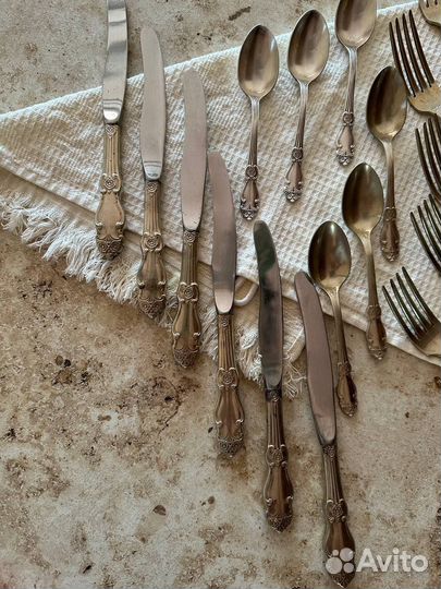 Набор столовых приборов СССР Серебренная Роза