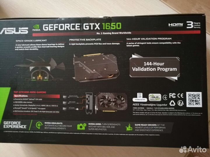 Видеокарта GTX 1650 4gb,gddr6
