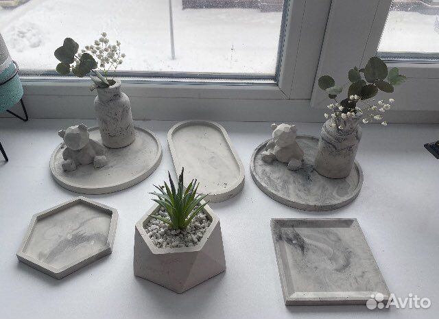 Кашпо из гипса