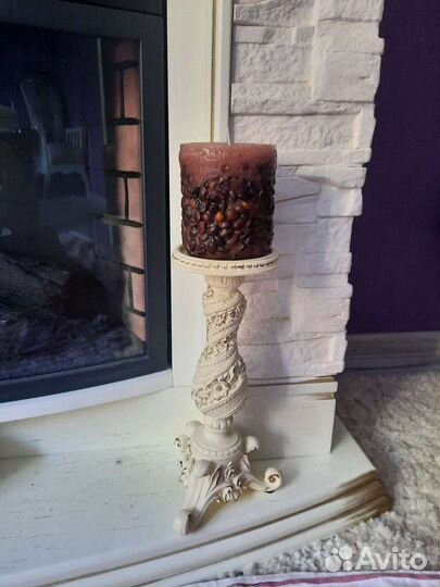 Свеча8х10см кофе