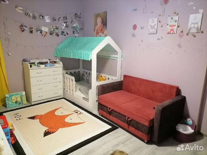 Детская кровать домик с матрасом