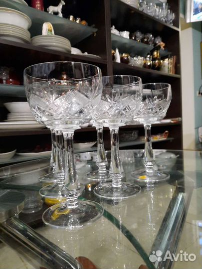 Хрустальные фужеры Богемия времён СССР