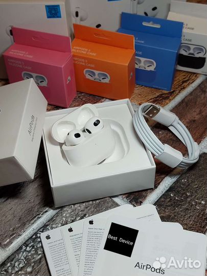 Airpods 3rd GN IOS 16 premium качество + чехол