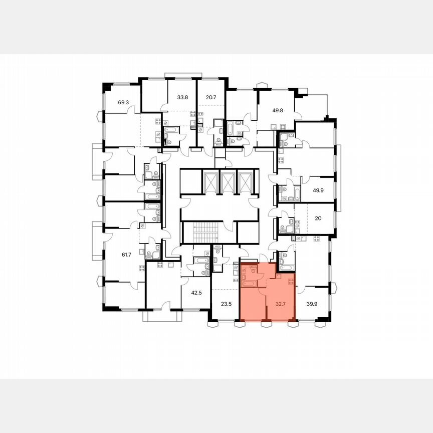 1-к. квартира, 32,7 м², 16/24 эт.