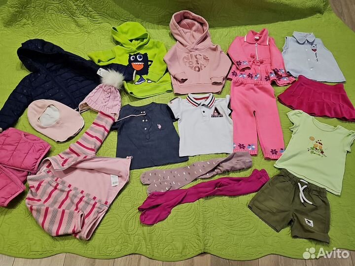 Вещи для девочки 16 шт. пакетом 92
