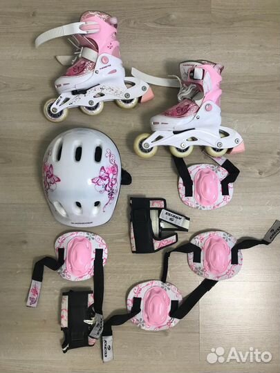 Набор детский роликовые коньки с полной защитой
