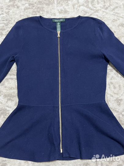 Кардиган блузка трикотаж синий ralph lauren 42-44р