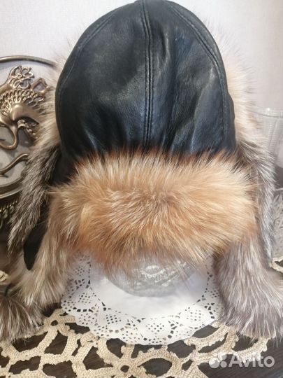 Женская шапка ушанка р 57 58
