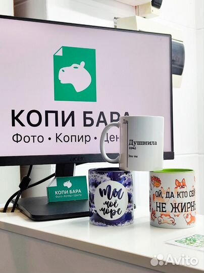Фото печать на кружках, футболках, пазлах