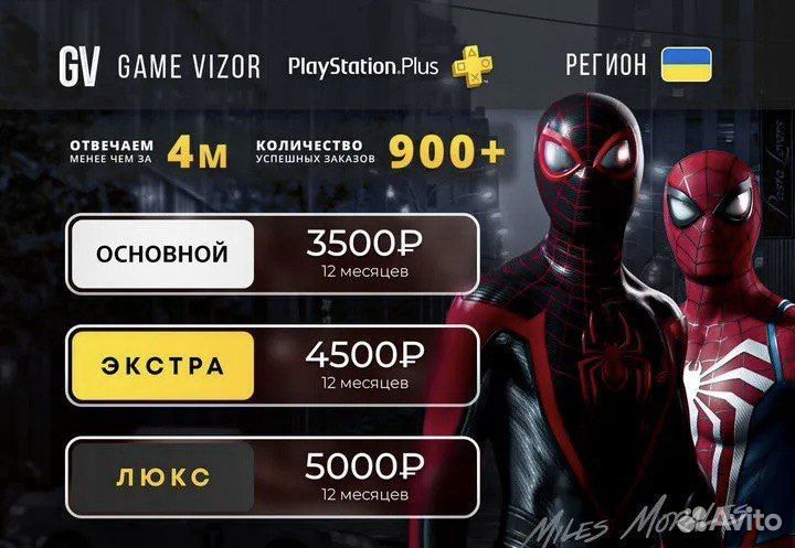 Подписка ps plus на ps4 и ps5 12 месяцев