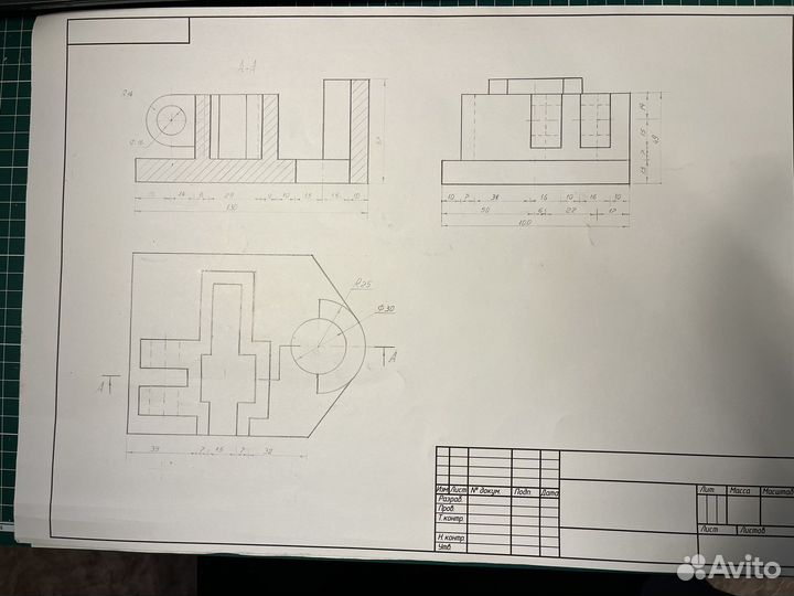 Репетитор по черчению, чертежи, подготовка к вузу
