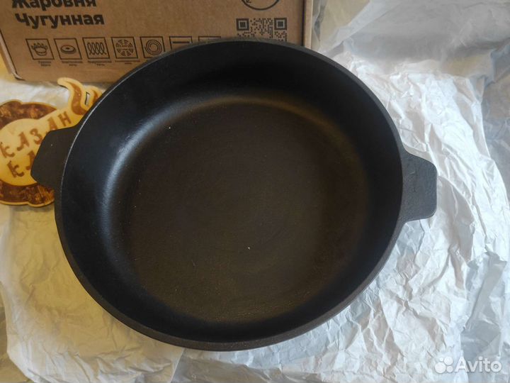 Сковорода жаровня чугунная 28*6см