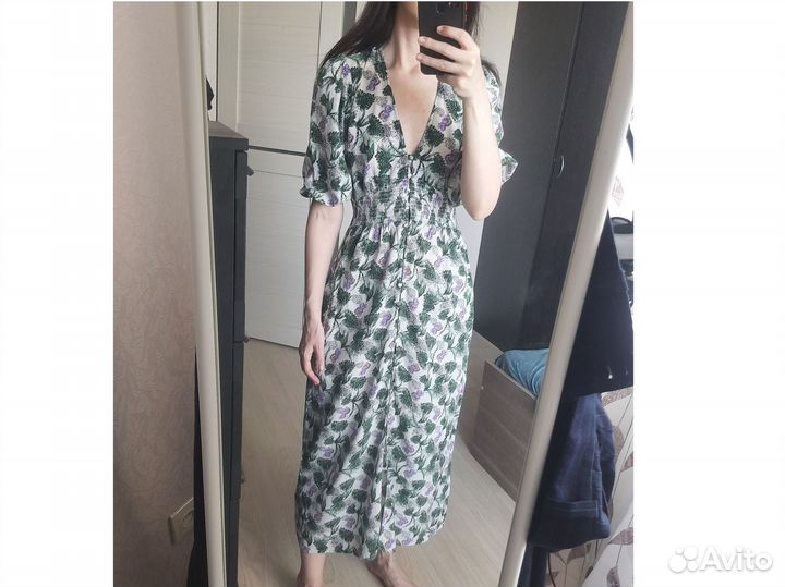 Платье летнее Maje вискоза лён (XS)