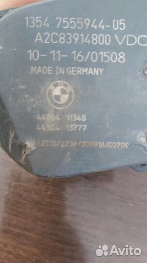 Дроссельная заслонка Bmw X6M E71 S63B44A 2009