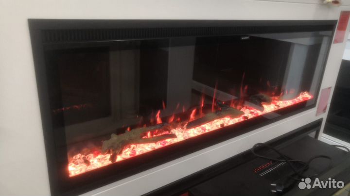 Камины электрические встраиваемые, очаги линейные