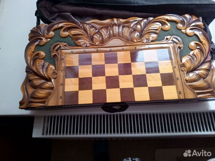 Нарды ручной работы со стеклом