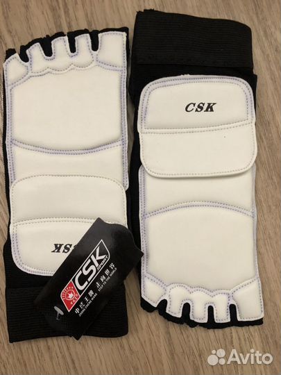 Защита р.S-XL стопы тхэквондо из кожи