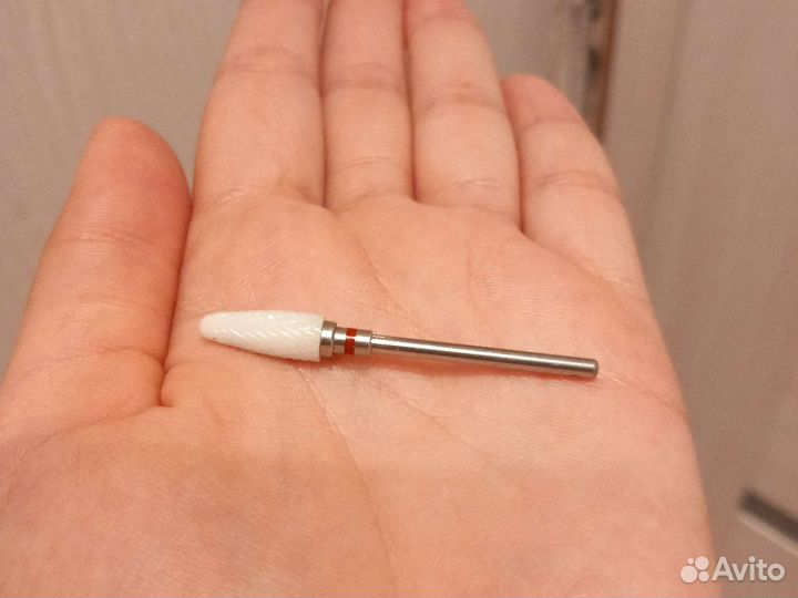 Фреза для ногтей.Кукуруза с красной насечкой