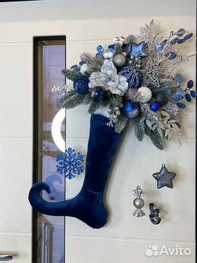 Новогодний декор, рождественский сапожок