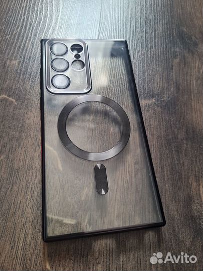 Прозрачный силиконовый чехол на Samsung S22 Ultra