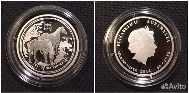 Серебряные монеты Лунный календарь Австралия