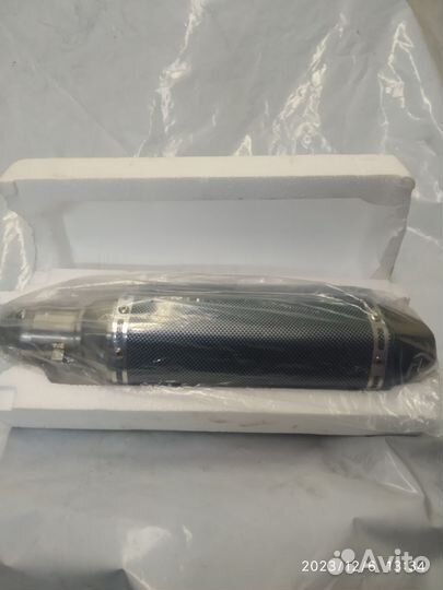 Глушитель прямоточный на мотоцикл