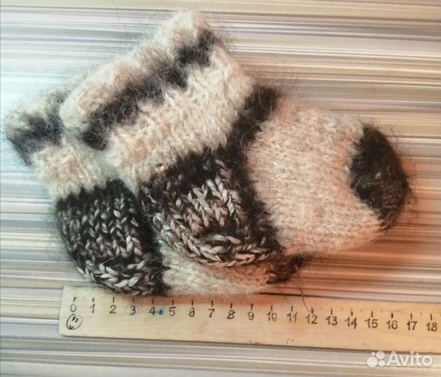 Носочки детские из собачьей шерсти