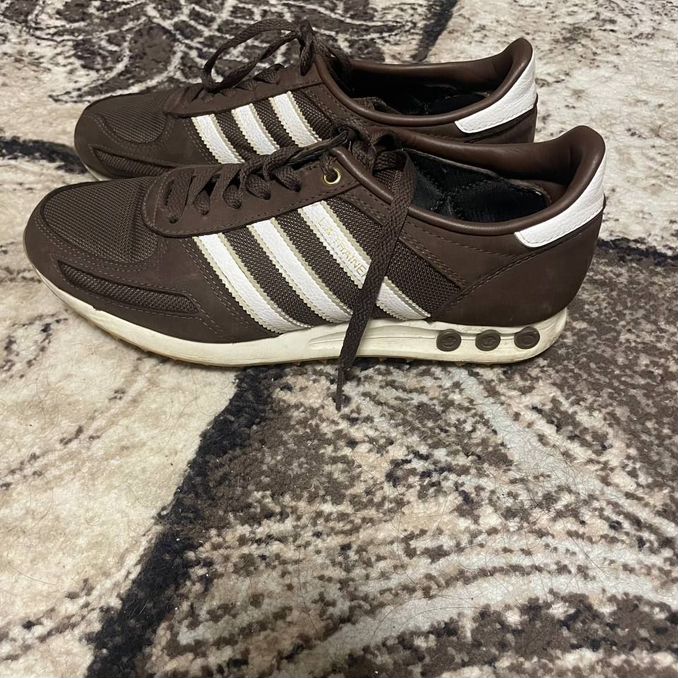 Adidas Sneaker Adidas La Trainer Pelle Marrone Adidas La Trainer