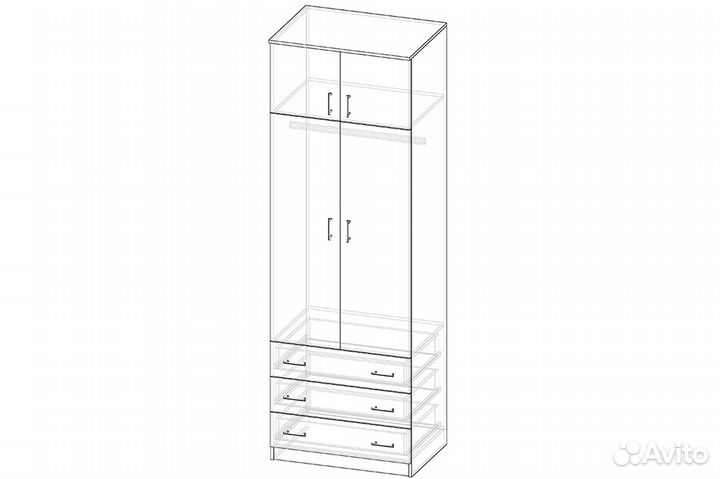 Шкаф двухстворчатый 