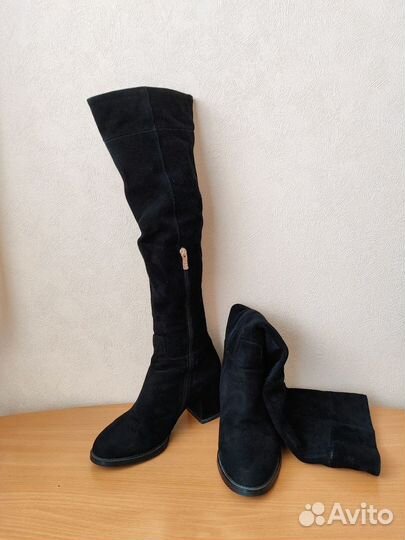 Зимние женские сапоги 38 натуральная замша