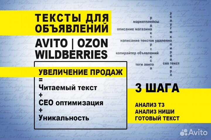 Услуги копирайтера Авито
