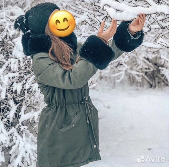 Шапка зимняя чёрная с флисом тёплая