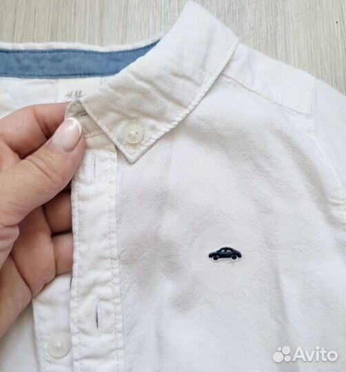 Рубашка белая на мальчика h&m 92