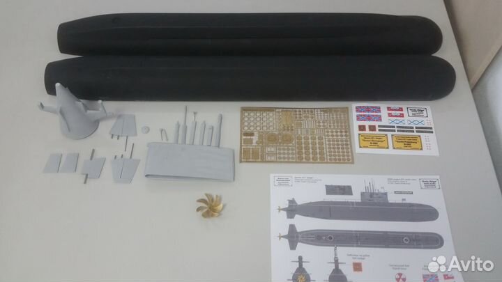 Модель подводно лодки лада проект 677. масшта 1/72