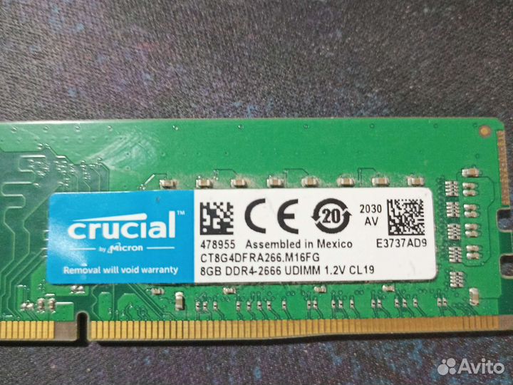 Оперативная память ddr4 8gb Crucial 2666