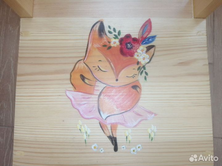 Детский стульчик новый, ручная роспись