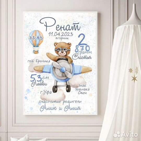 Метрика, постеры детские/взрослые