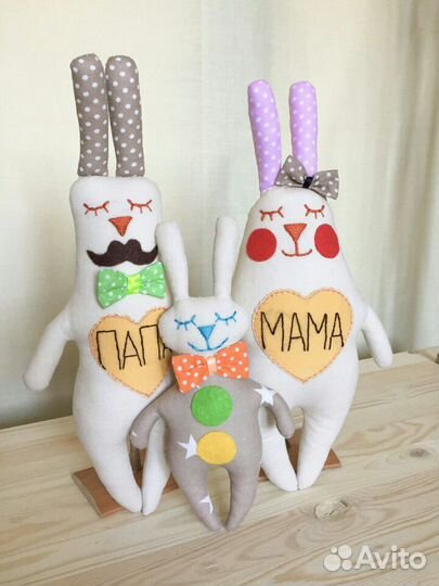 Мягкая игрушка - Зайцы тильда